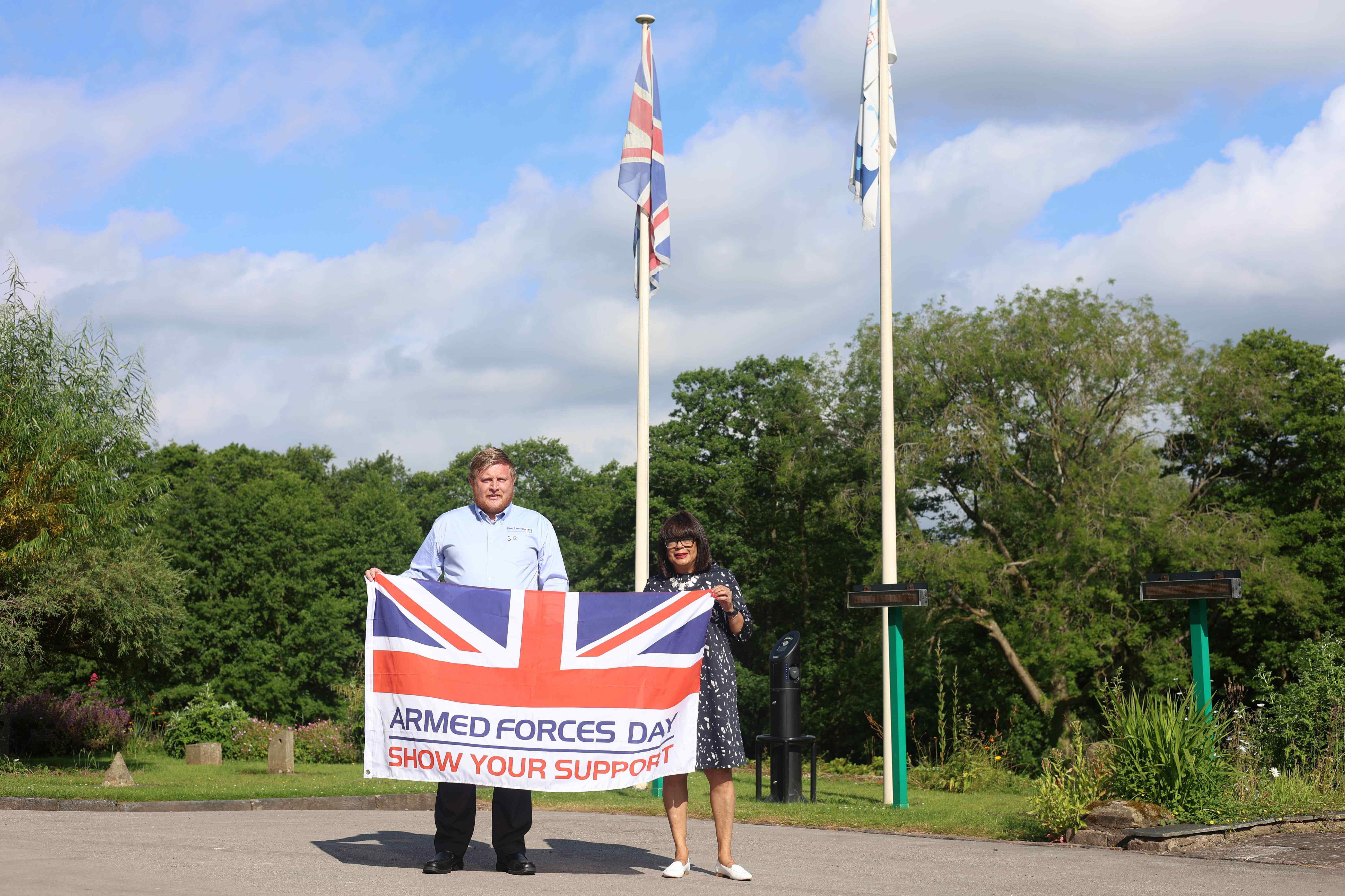 Jacob Welsh, HM Forces Liaison Co-ordinator, and Carmen Watson, Chair of Pertemps Network Group