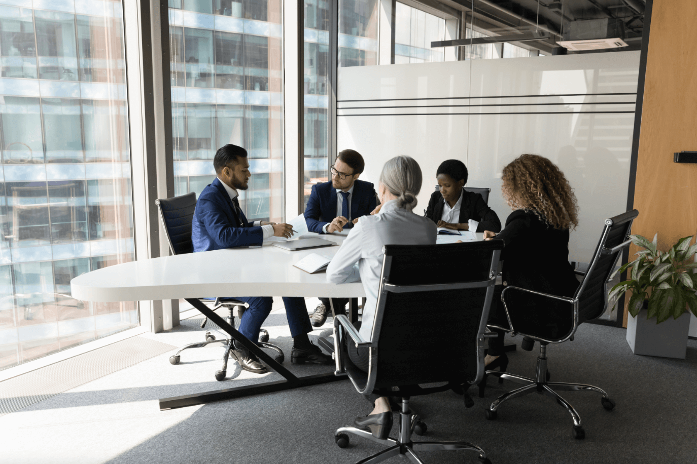 meeting in an office